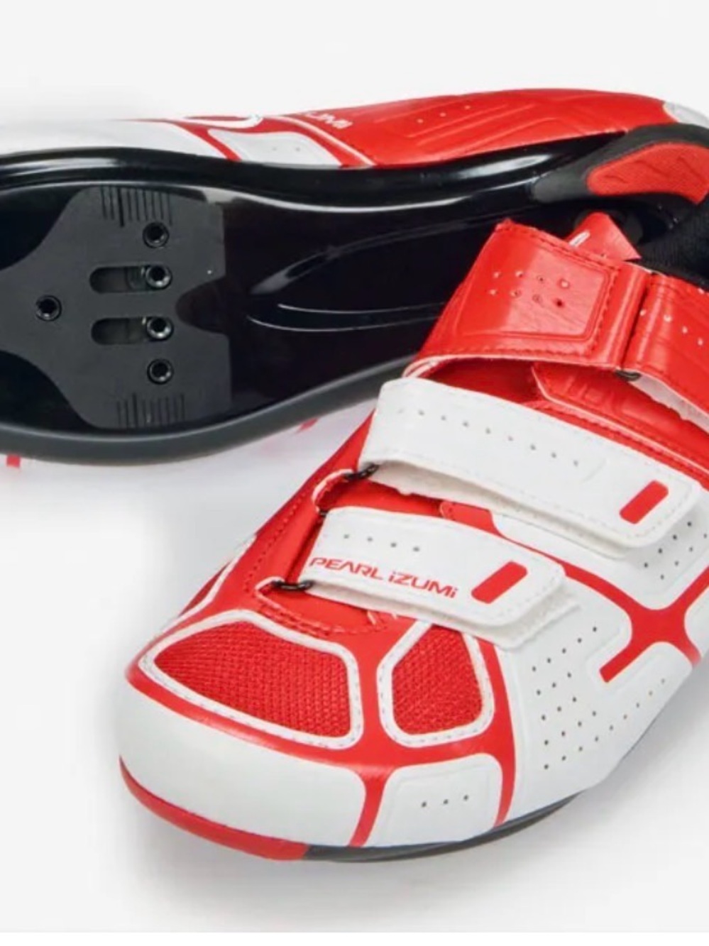 Pearl Izumi Red and White Cycling Sneakers 41
